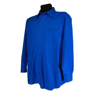 Рубашка мужская синяя Walbusch extraglatt